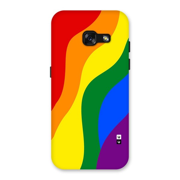 Rainbow Slant Curves Back Case for Galaxy A3 (2017)