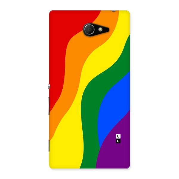 Rainbow Slant Curves Back Case for Sony Xperia M2