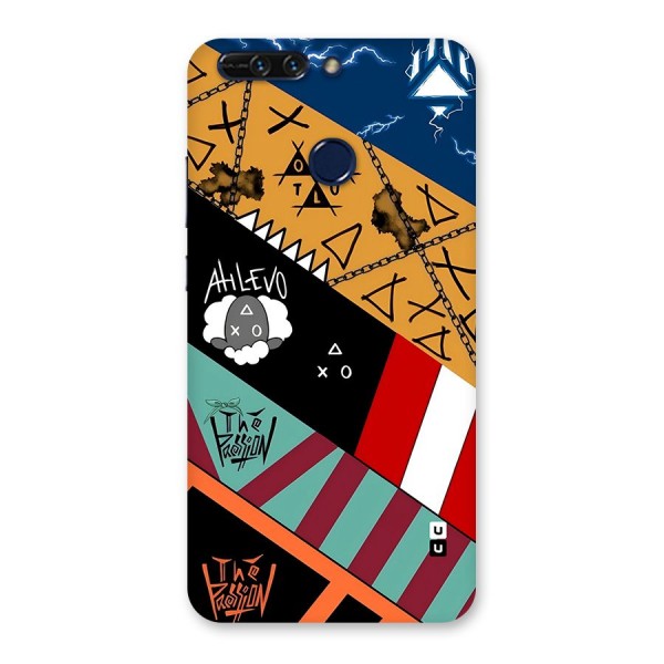 Random Abstracts Art Slant Stripes Back Case for Honor 8 Pro