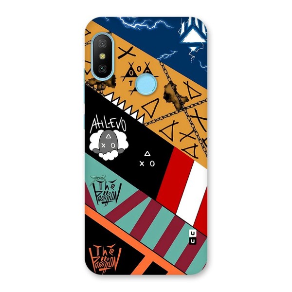 Random Abstracts Art Slant Stripes Back Case for Redmi 6 Pro