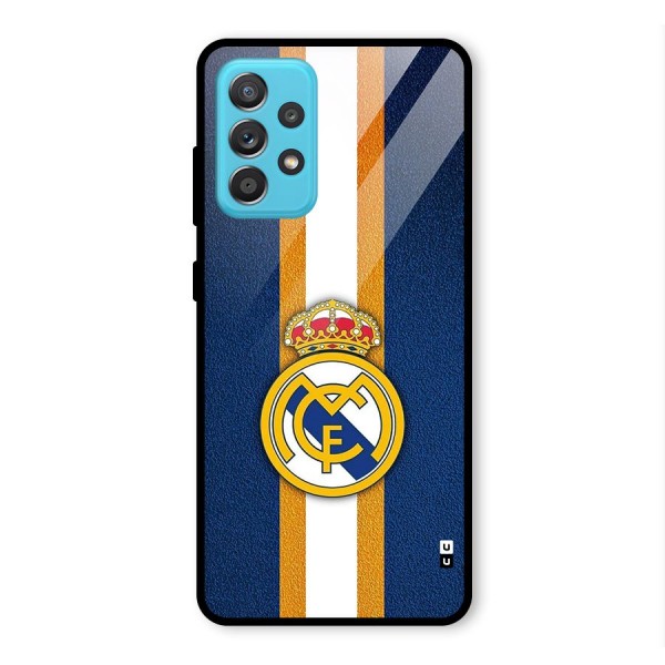 Real Madrid Stripes Glass Back Case for Galaxy A52
