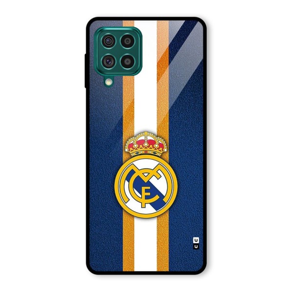 Real Madrid Stripes Glass Back Case for Galaxy F62