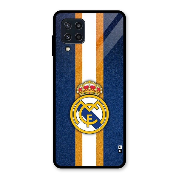 Real Madrid Stripes Glass Back Case for Galaxy M32