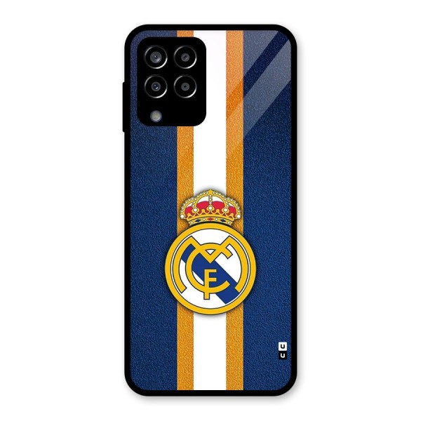Real Madrid Stripes Glass Back Case for Galaxy M33