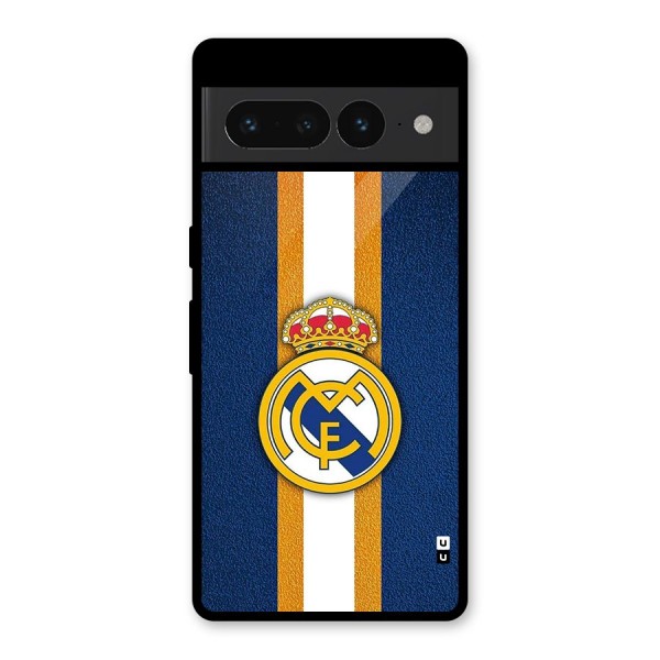 Real Madrid Stripes Glass Back Case for Google Pixel 7 Pro