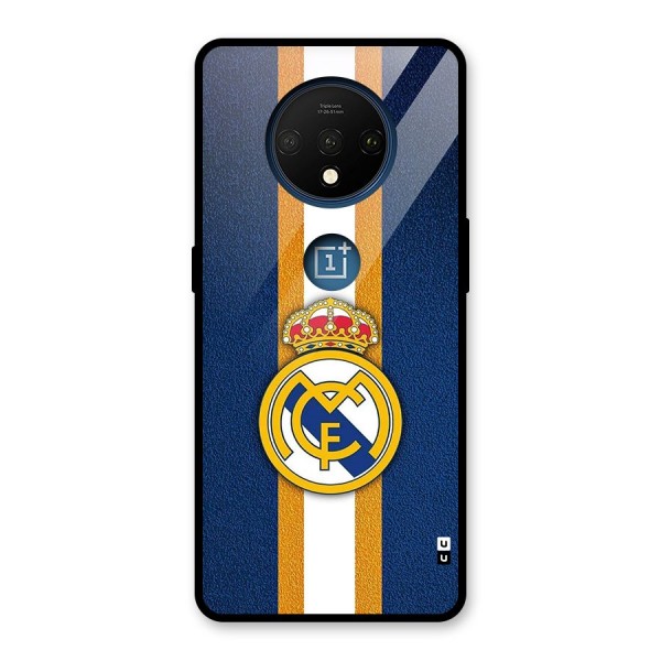 Real Madrid Stripes Glass Back Case for OnePlus 7T