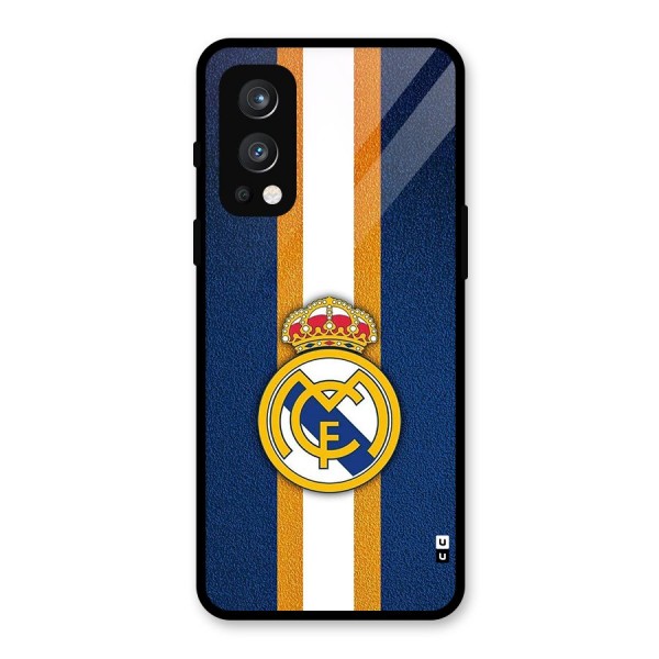 Real Madrid Stripes Glass Back Case for OnePlus Nord 2 5G