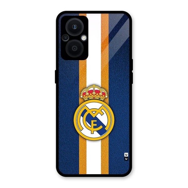 Real Madrid Stripes Glass Back Case for Oppo F21s Pro 5G