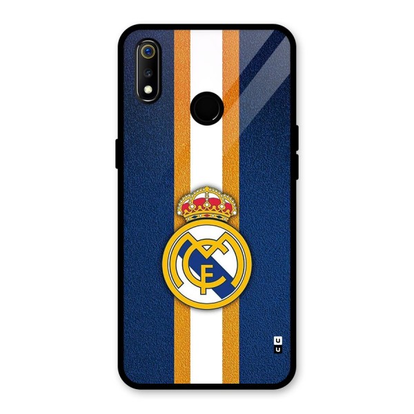 Real Madrid Stripes Glass Back Case for Realme 3