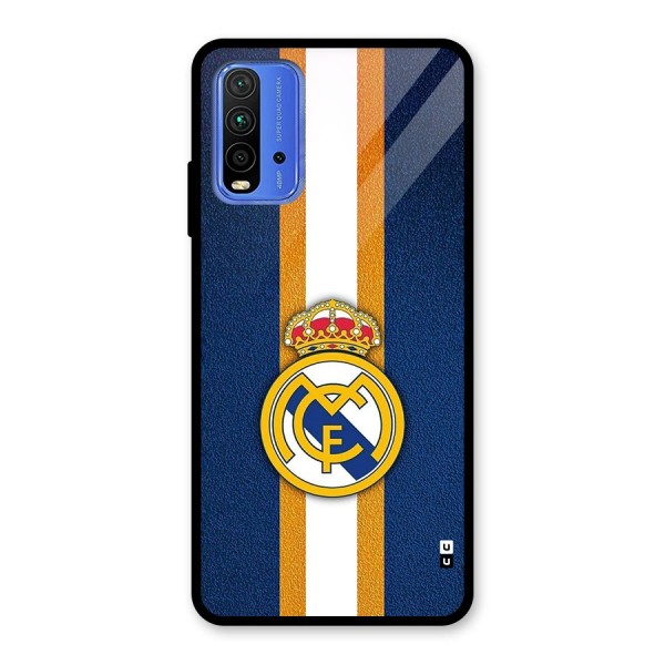 Real Madrid Stripes Glass Back Case for Redmi 9 Power