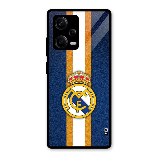 Real Madrid Stripes Glass Back Case for Redmi Note 12 Pro