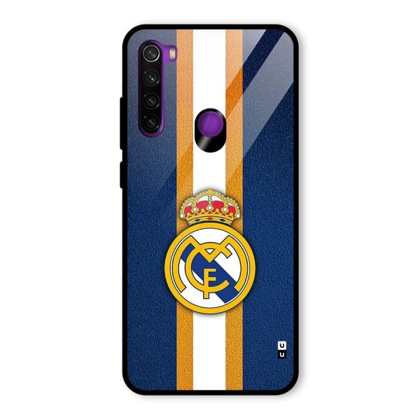 Real Madrid Stripes Glass Back Case for Redmi Note 8