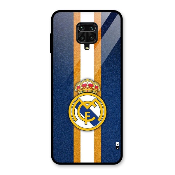 Real Madrid Stripes Glass Back Case for Redmi Note 9 Pro Max