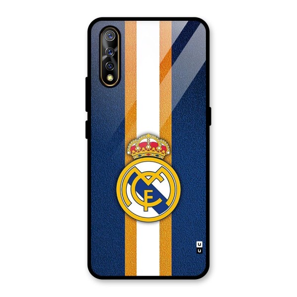 Real Madrid Stripes Glass Back Case for Vivo S1