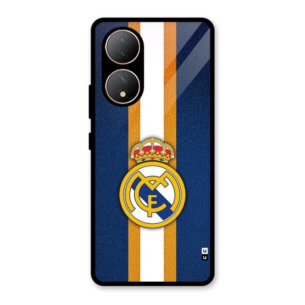 Real Madrid Stripes Glass Back Case for Vivo Y100A