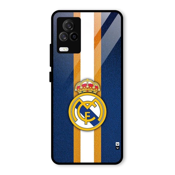 Real Madrid Stripes Glass Back Case for Vivo iQOO 7 Legend 5G