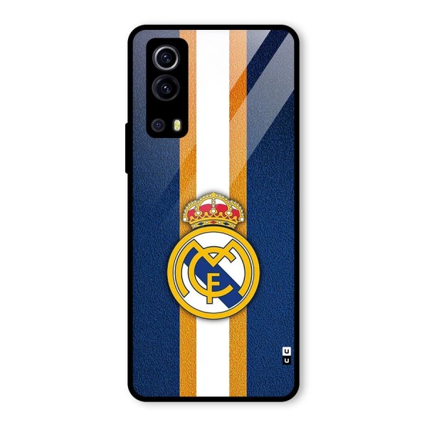 Real Madrid Stripes Glass Back Case for Vivo iQOO Z3