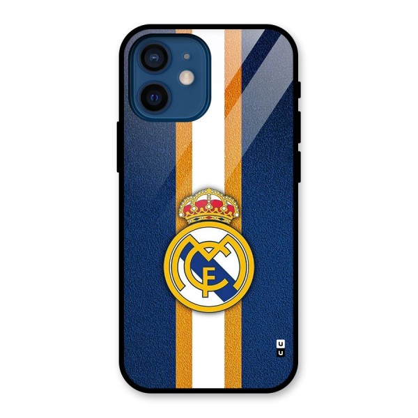 Real Madrid Stripes Glass Back Case for iPhone 12 Mini