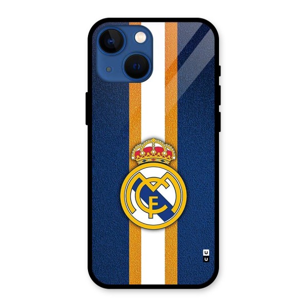 Real Madrid Stripes Glass Back Case for iPhone 13 Mini