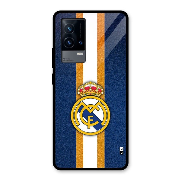 Real Madrid Stripes Glass Back Case for iQOO 9 5G