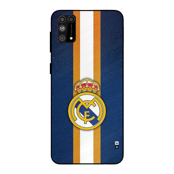 Real Madrid Stripes Metal Back Case for Galaxy F41