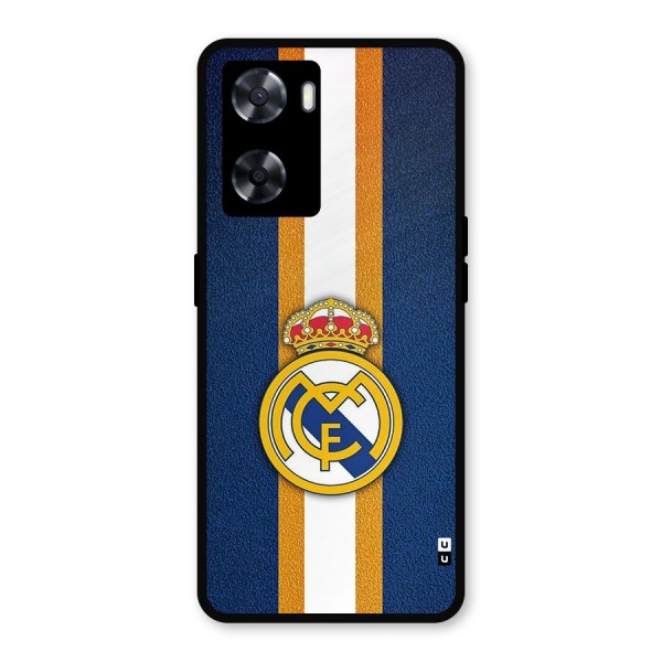 Real Madrid Stripes Metal Back Case for Oppo A57 2022