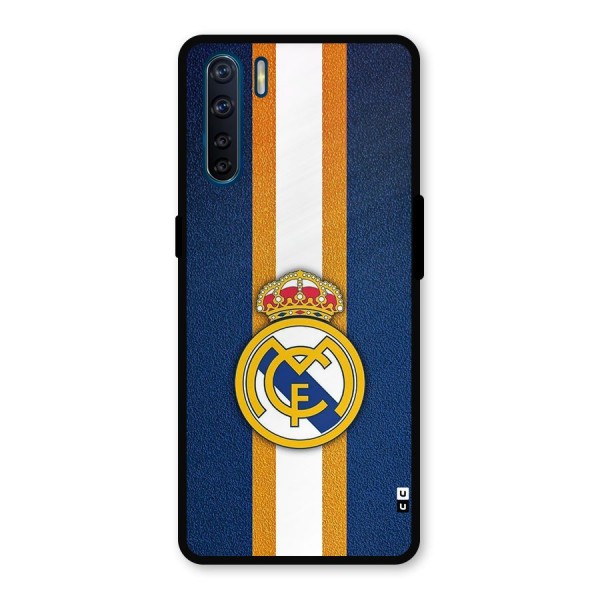 Real Madrid Stripes Metal Back Case for Oppo F15