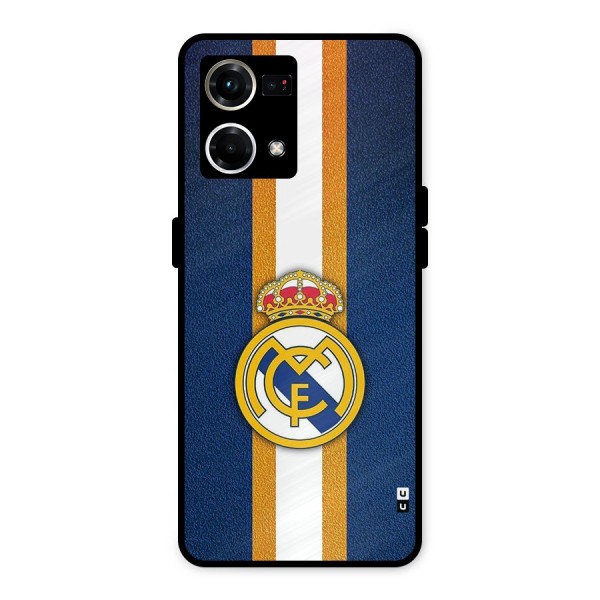 Real Madrid Stripes Metal Back Case for Oppo F21s Pro 4G