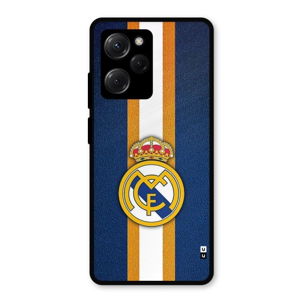 Real Madrid Stripes Metal Back Case for Poco X5 Pro