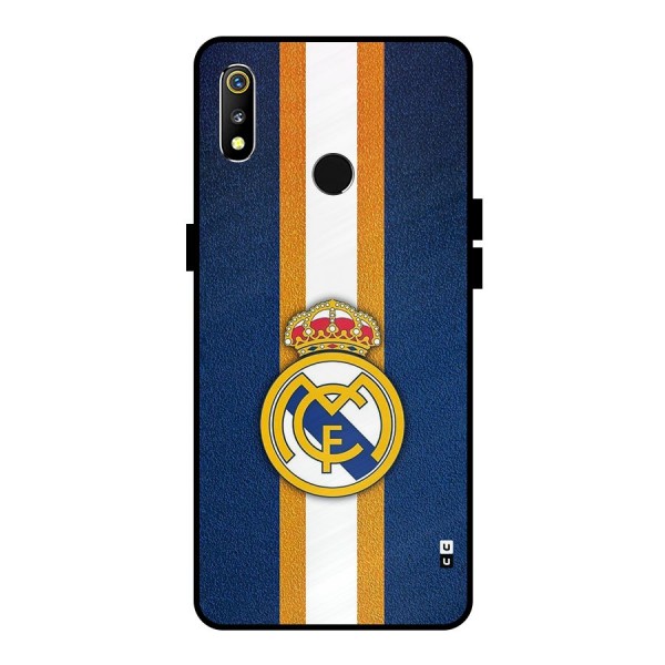 Real Madrid Stripes Metal Back Case for Realme 3