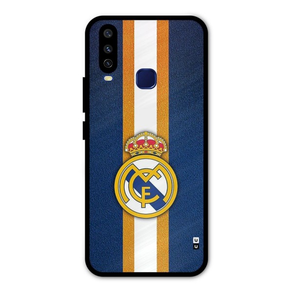 Real Madrid Stripes Metal Back Case for Vivo Y12
