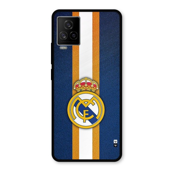 Real Madrid Stripes Metal Back Case for iQOO 7 Legend 5G