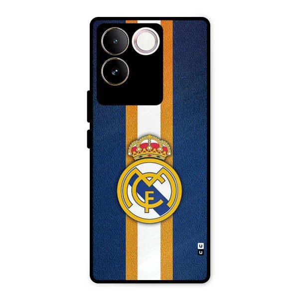 Real Madrid Stripes Metal Back Case for iQOO Z7 Pro