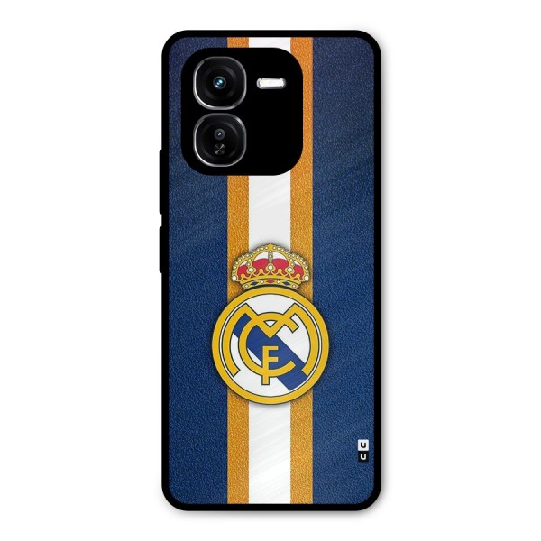 Real Madrid Stripes Metal Back Case for iQOO Z9x