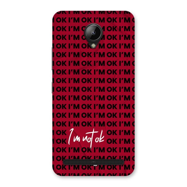 Really Not Ok Back Case for Lenovo C2
