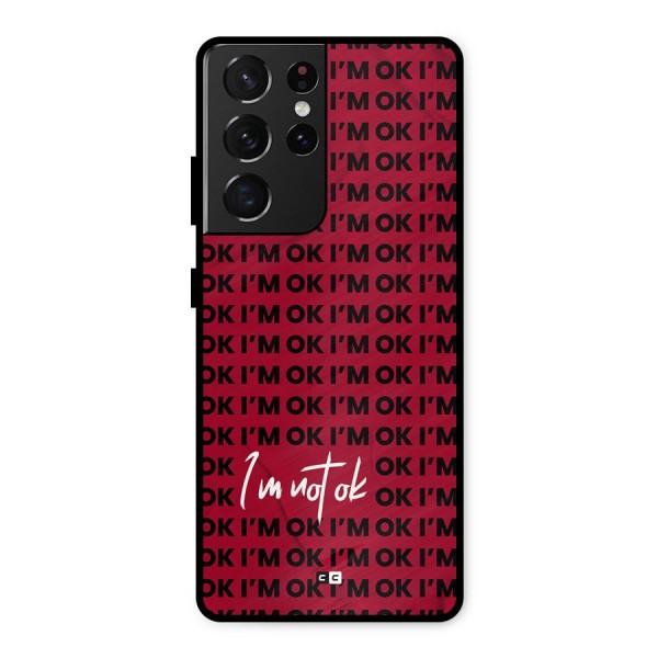 Really Not Ok Metal Back Case for Galaxy S21 Ultra 5G