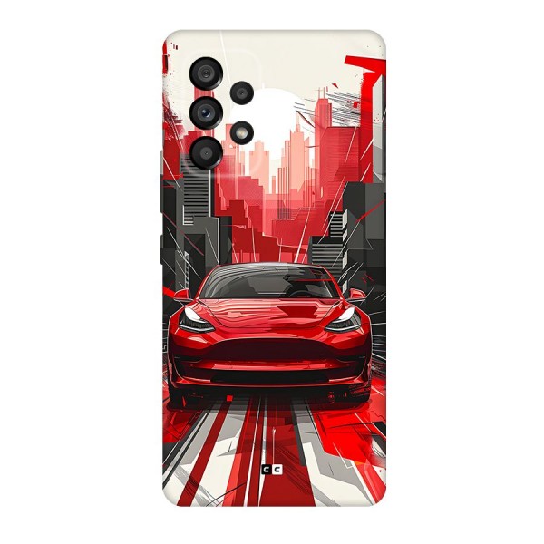 Red And Black Car Back Case for Galaxy A53 5G