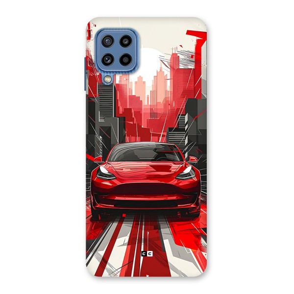 Red And Black Car Back Case for Galaxy M32