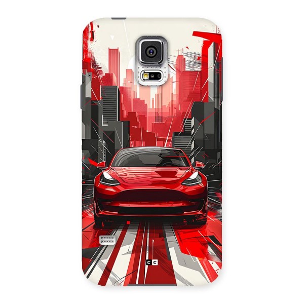 Red And Black Car Back Case for Galaxy S5