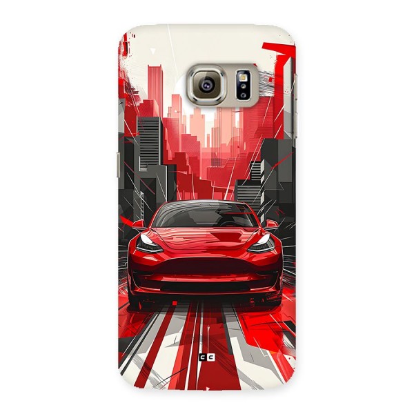 Red And Black Car Back Case for Galaxy S6 Edge Plus
