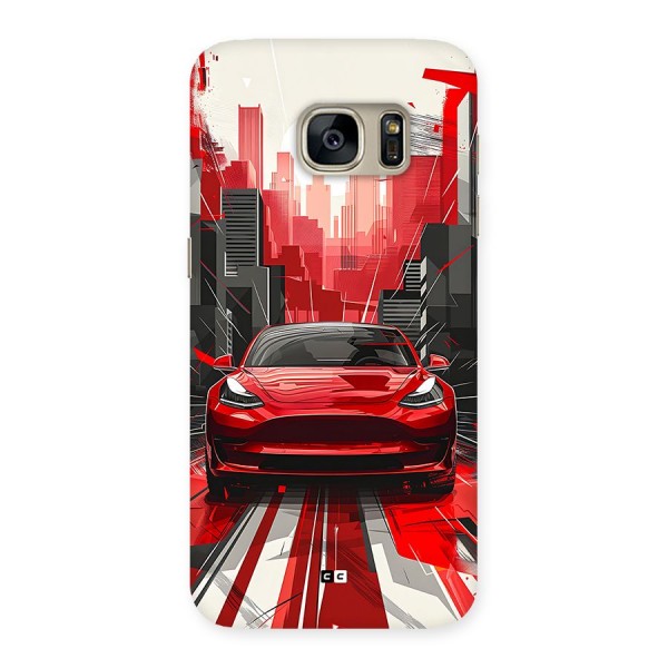 Red And Black Car Back Case for Galaxy S7