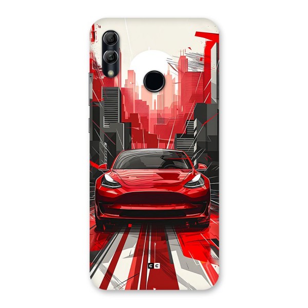 Red And Black Car Back Case for Honor 10 Lite