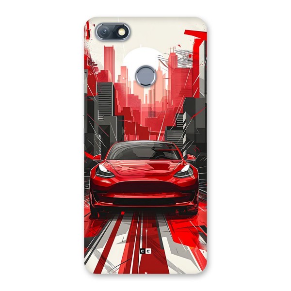 Red And Black Car Back Case for Infinix Note 5