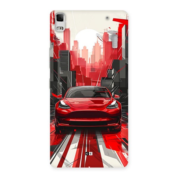 Red And Black Car Back Case for Lenovo K3 Note