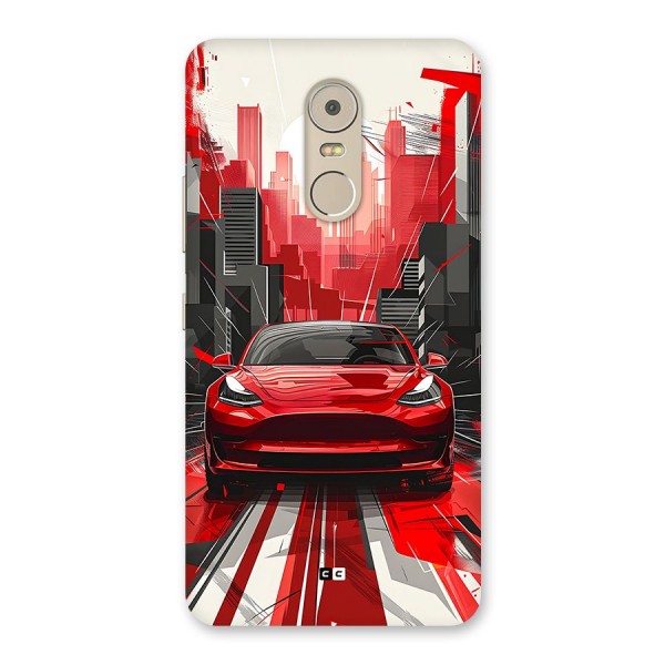 Red And Black Car Back Case for Lenovo K6 Note