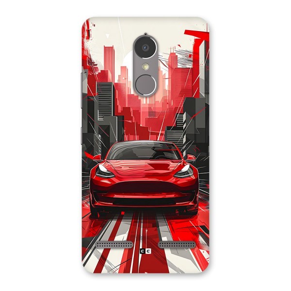 Red And Black Car Back Case for Lenovo K6 Power