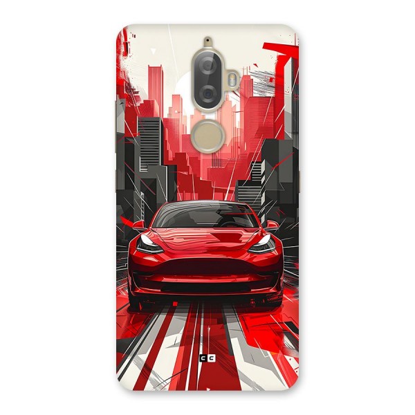 Red And Black Car Back Case for Lenovo K8 Plus