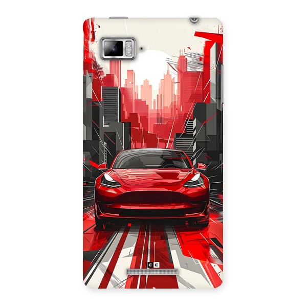 Red And Black Car Back Case for Lenovo Vibe Z K910