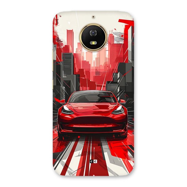 Red And Black Car Back Case for Moto G5s