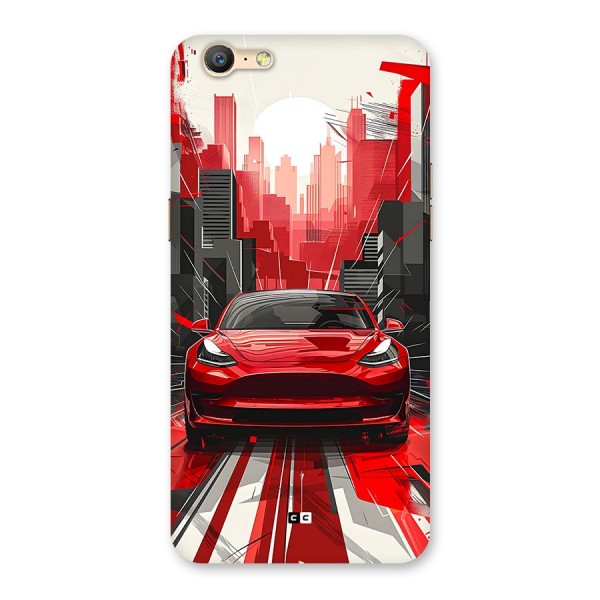Red And Black Car Back Case for Oppo A39